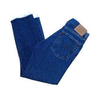 Levi's Women's Straight Leg Jeans - Dark Blue SZ 26